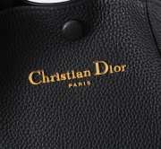 Uubags Dior Medium Signature Bucket Bag Black Grained Calfskin 24x21x14cm - 2