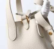 Uubags Dior Small Signature Bucket Bag White Grained Calfskin 21x11x19cm - 3