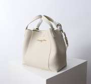 Uubags Dior Medium Signature Bucket Bag White Grained Calfskin 24x21x14cm - 5