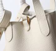 Uubags Dior Medium Signature Bucket Bag White Grained Calfskin 24x21x14cm - 4