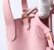 Uubags Dior Small Signature Bucket Bag Pink Grained Calfskin 21x11x19cm - 3