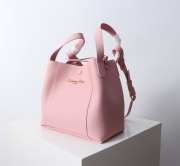 Uubags Dior Medium Signature Bucket Bag Pink Grained Calfskin 24x21x14cm - 2