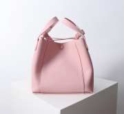 Uubags Dior Medium Signature Bucket Bag Pink Grained Calfskin 24x21x14cm - 5
