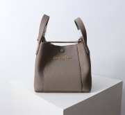 Uubags Dior Small Signature Bucket Bag Grey Grained Calfskin 21x11x19cm - 1