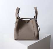 Uubags Dior Small Signature Bucket Bag Grey Grained Calfskin 21x11x19cm - 5