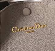 Uubags Dior Small Signature Bucket Bag Grey Grained Calfskin 21x11x19cm - 2