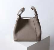 Uubags Dior Medium Signature Bucket Bag Grey Grained Calfskin 24x21x14cm - 4