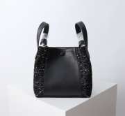 Uubags Dior Small Signature Bucket Bag Black Tweed & Grained Calfskin 21x11x19cm - 6