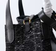 Uubags Dior Medium Signature Bucket Bag Black Tweed & Grained Calfskin 24x21x14cm - 2