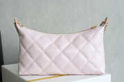 Uubags Chanel Large hobo bag shiny lambskin & gold-tone metal in pink 17x26x8cm - 5