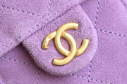 Uubags Chanel 25 Small Handbag Suede Calfskin & Gold Metal Pink 20x22x12.5cm - 2