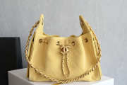 Uubags Chanel 25 Small Handbag Suede Calfskin & Gold Metal Yellow 20x22x12.5cm - 1