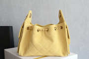 Uubags Chanel 25 Small Handbag Suede Calfskin & Gold Metal Yellow 20x22x12.5cm - 6