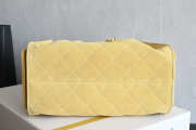 Uubags Chanel 25 Small Handbag Suede Calfskin & Gold Metal Yellow 20x22x12.5cm - 5