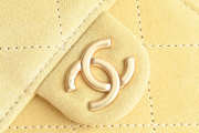 Uubags Chanel 25 Small Handbag Suede Calfskin & Gold Metal Yellow 20x22x12.5cm - 3