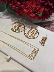 Uubags Louis Vuitton Script Earrings Gold - 6