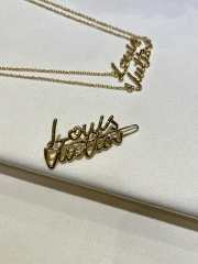 Uubags Louis Vuitton Script Barrette hair clip gold - 1