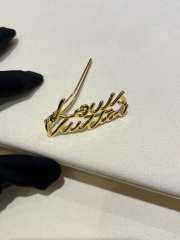 Uubags Louis Vuitton Script Barrette hair clip gold - 5