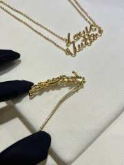 Uubags Louis Vuitton Script Barrette hair clip gold - 2