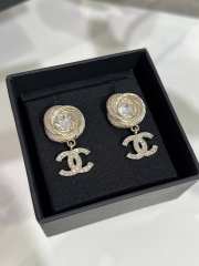 Uubags Chanel Pendant earrings metal & diamantés, gold & crystal - 5