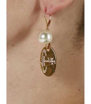 Uubags Vivienne Westwood pearl round bracelet punk earrings - 5