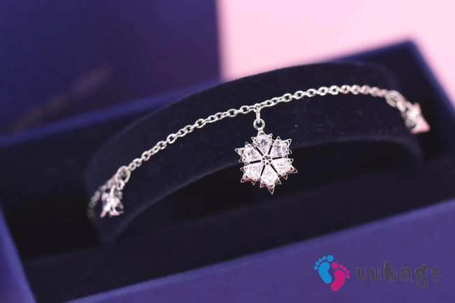 Uubags Swarovski Magic Bracelet Snowflake, White, Rhodium Plated - 1
