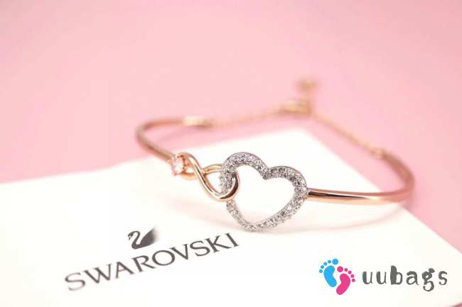 Uubags Swarovski Infinity Heart Jewelry Collection, Necklaces and Bracelets, Rose Gold - 1