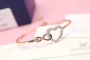 Uubags Swarovski Infinity Heart Jewelry Collection, Necklaces and Bracelets, Rose Gold - 4