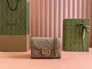 Uubags Gucci GG Marmont Matelasse Chain Wallet In Taupe 20x13x6cm - 1