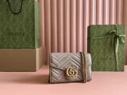 Uubags Gucci GG Marmont Matelasse Chain Wallet In Taupe 20x13x6cm - 2