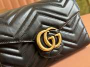 Uubags Gucci GG Marmont Matelasse Chain Wallet In Black 20x13x6cm - 2