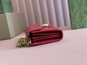 Uubags Gucci GG Marmont Matelasse Chain Wallet In Red 20x13x6cm - 6