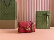 Uubags Gucci GG Marmont Matelasse Chain Wallet In Red 20x13x6cm - 3