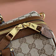 Uubags Gucci Ophidia medium boston bag beige and brown GG canvas 30x16x20cm - 3