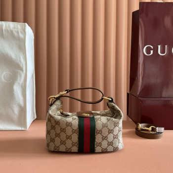 Uubags Gucci vanity mini bag beige and brown GG canvas 19x10x9cm