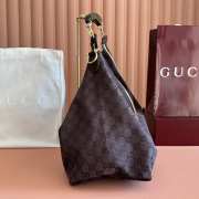 Uubags Gucci Brown Monogram Canvas Large Hobo Weekender Shoulder Bag In Dark Brown 46x29x20cm - 6