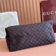 Uubags Gucci Brown Monogram Canvas Large Hobo Weekender Shoulder Bag In Dark Brown 46x29x20cm - 4