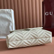 Uubags Gucci GG Marmont large shoulder bag in ivory leather 37.5x21x9cm - 5