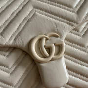 Uubags Gucci GG Marmont large shoulder bag in ivory leather 37.5x21x9cm - 2