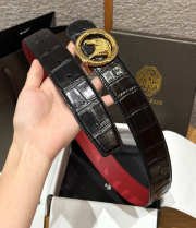 Uubags Stefano Ricci black crocodile with gold buckle 3.8cm - 4