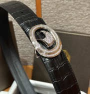 Uubags Stefano Ricci crocodile leather belt with silver buckle 3.8cm - 6