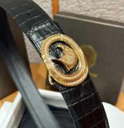 Uubags Stefano Ricci crocodile leather belt with gold buckle 3.8cm - 5