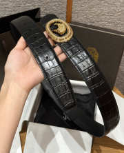 Uubags Stefano Ricci crocodile leather belt with gold buckle 3.8cm - 3