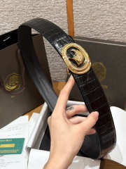 Uubags Stefano Ricci crocodile leather belt with gold buckle 3.8cm - 2