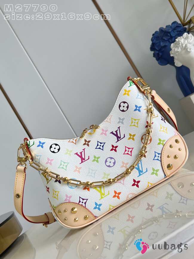 Uubags Louis Vuitton M27790 Boulogne Monogram Multicolor Canvas Bag In White/ Multicolor 29x16x9cm - 1