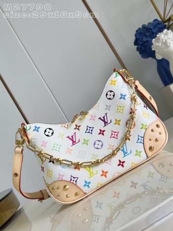 Uubags Louis Vuitton M27790 Boulogne Monogram Multicolor Canvas Bag In White/ Multicolor 29x16x9cm