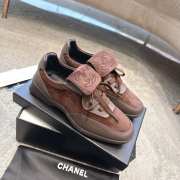 Uubags Chanel Low-Top Sneakers Suede & Calfskin In Dark Brown - 4