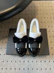 Uubags Chanel Ballerina Flats Tweed, Shearling & Patent Calfskin Black/ White - 5