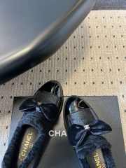 Uubags Chanel Ballerina Flats Tweed, Shearling & Patent Calfskin Black - 3