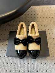 Uubags Chanel Ballerina Flats Tweed, Shearling & Patent Calfskin Beige - 6